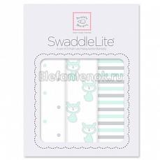 SwaddleDesigns Набор пеленок Swaddle Duo Pstl SeaCrystal Little Fox