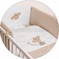 Ceba Baby Постельное бельё 3 предмета с вышивкой Lovely Dog Beige вышивка W-806-009-112