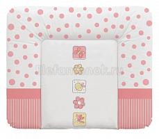 Ceba Baby Матрац пеленальный 70*85 см мягкий на комод Peas coral W-134-045-135