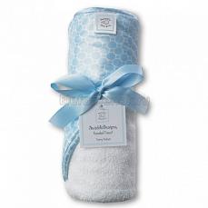 SwaddleDesigns Полотенце с капюшоном Hooded Towel WH w/BL Mini Mod