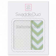 SwaddleDesigns Набор пеленок Swaddle Duo KW Classic Chevron