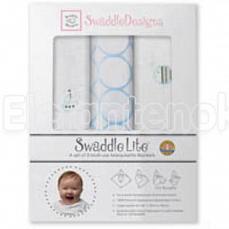 SwaddleDesigns Набор пеленок SwaddleLite Boats & Fish Blue