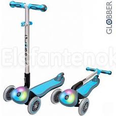 GLOBBER ELITE F My Free Fold up со светящейся платформой SKY BLUE